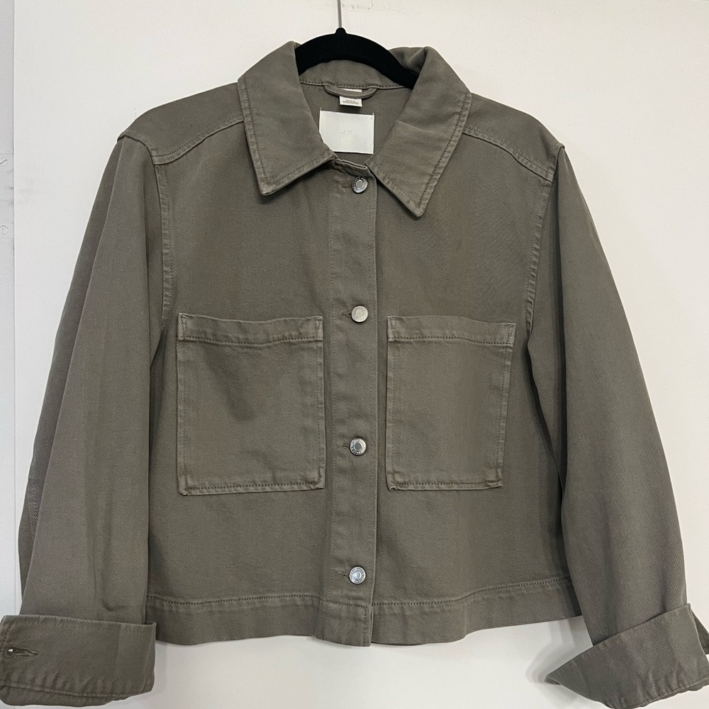 Cropped utility jacket